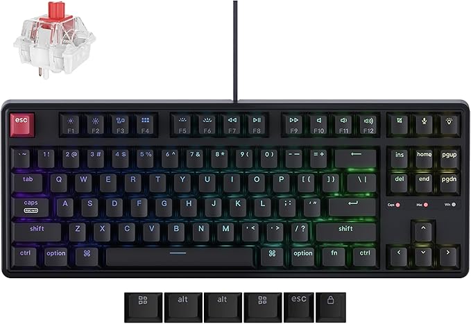 Keychron C3 Pro TKL 80% Wired Mechanical Keyboard, 8K Polling Rate, QMK/VIA by Keychron
