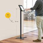 Tablet Kiosk Floor Stand, Anti-Theft, Rotate Lockable Metal Tablet - Image 2