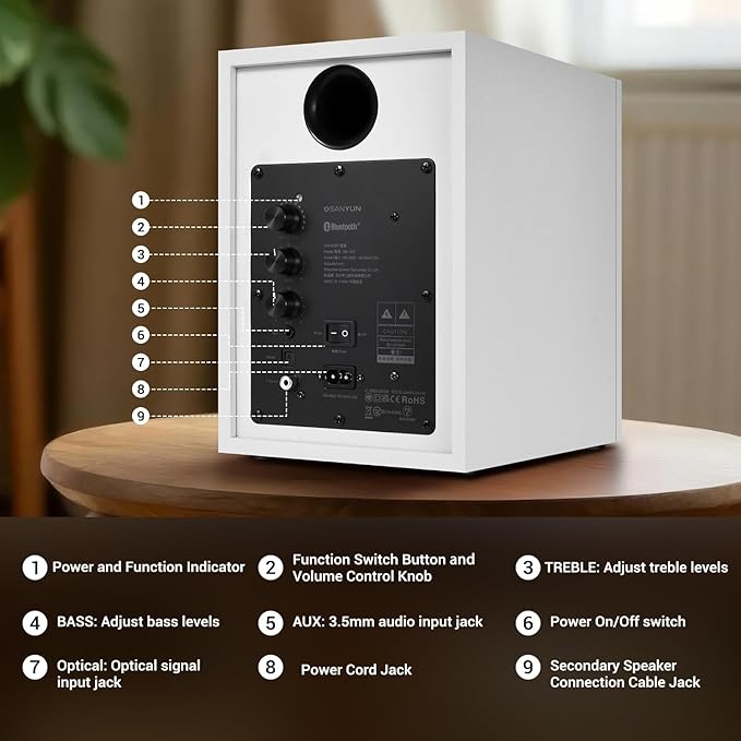 SW205 4" Bookshelf Speakers | Immersive HiFi Audio - Image 4