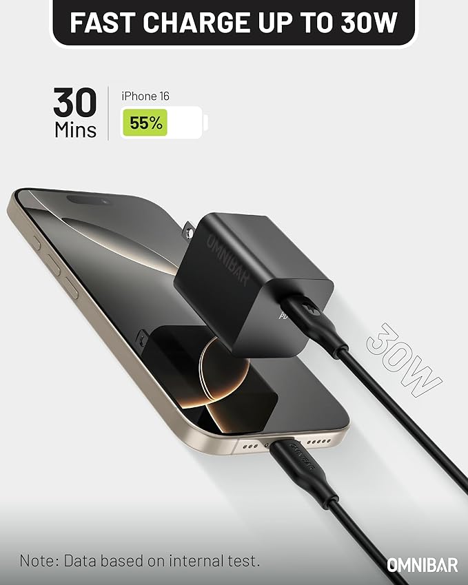 30W USB C Charger, GaN Fast Wall Charger Block, PD3.0 PPS USB-C Power Adapter - Image 2