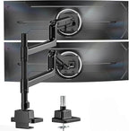 monTEK Dual Monitor Arm for up to 57" and 59.4 lbs Ultrawide Screen, Aluminum by monTEK