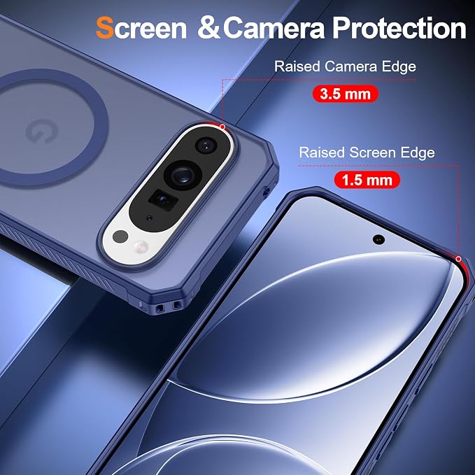 Magnetic for Google Pixel 9 Pro XL Case, Shockproof Slim Translucent Matte - Image 3