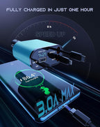 Retractable Car Phone Charger, 4 in 1 Fast Charge Car Phone Charger - Image 2