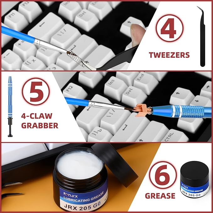RUNJRX Keyboard Lube Kit and Switch Lube 15g/0.53oz JRX-205 G0 - Image 5
