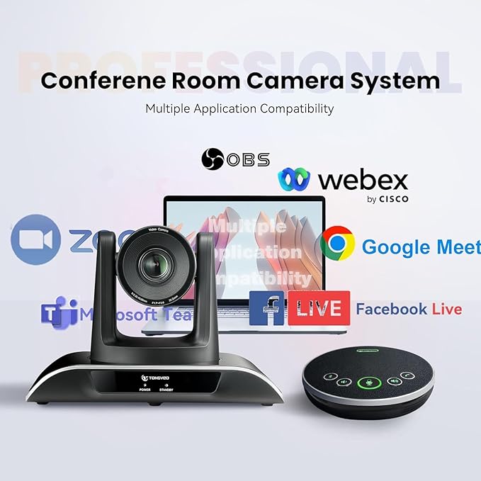 TONGVEO All-in-One Conference Room Video Camera System Bundle HD 1080P 60fps 3X - Image 6