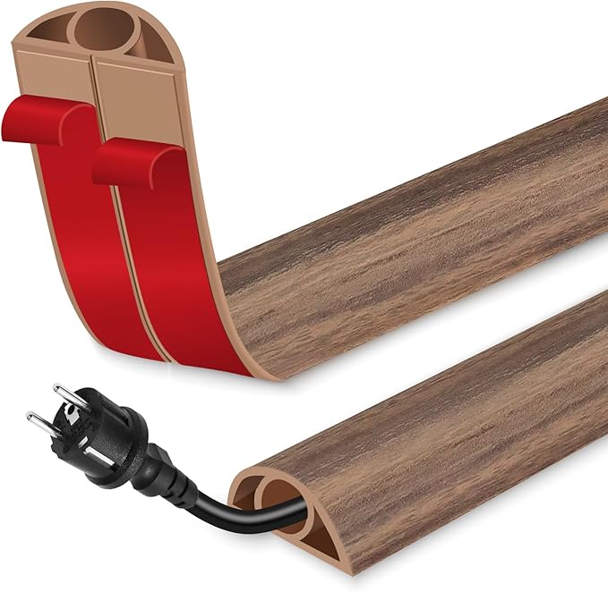 Floor Cord Cover for Wires on Floor Self Adhesive Cord Hider Floor Cable by EYAYEN