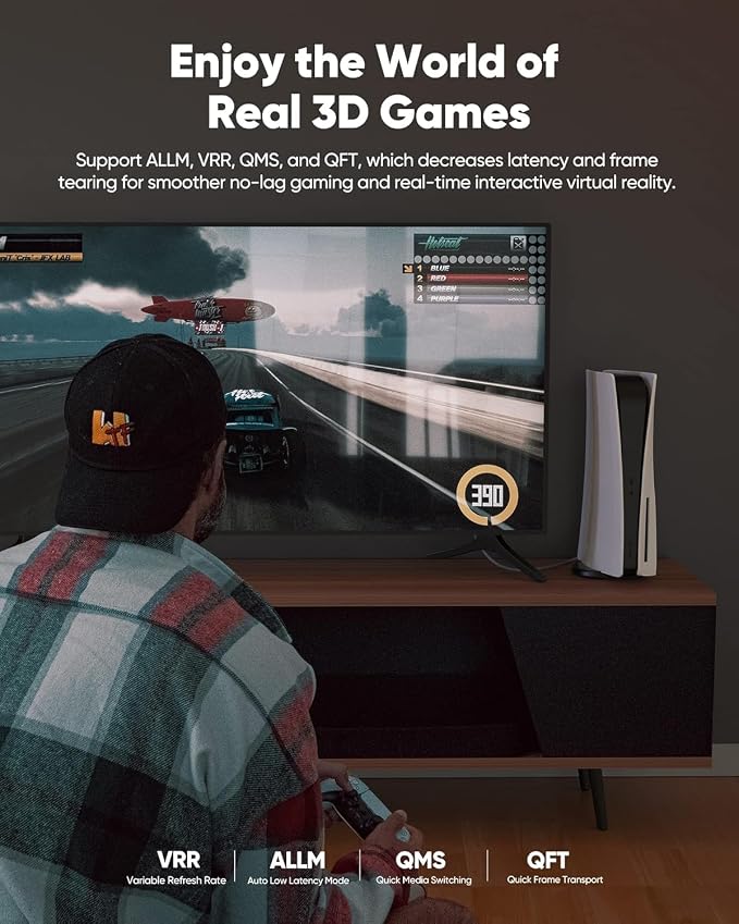 Highwings 8K@60 Long HDMI Cable 13.12FT/400cm, 48Gbps 2.1 High Speed Gaming - Image 4