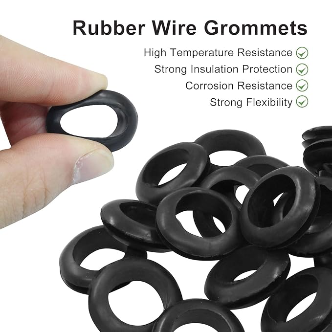 24 Pcs Rubber Grommets, 5/8" Inside Diameter 3/4" Drill Hole Rubber Wire - Image 3