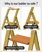 Taranta 3 Step Ladder, Lightweight Aluminum Step Stool - Image 3