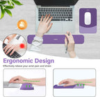 MOSISO Wrist Rest Support for Mouse Pad&Keyboard Set, Rectangular Ergonomic - Image 2