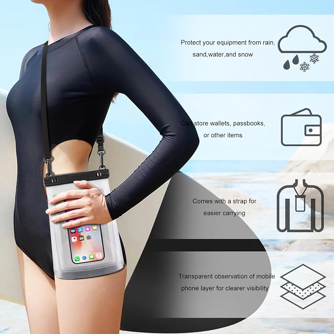 2L Waterproof Phone Pouch for iPhone 16 15 14 11 Pro Max & Galaxy S24 S21 - Image 6