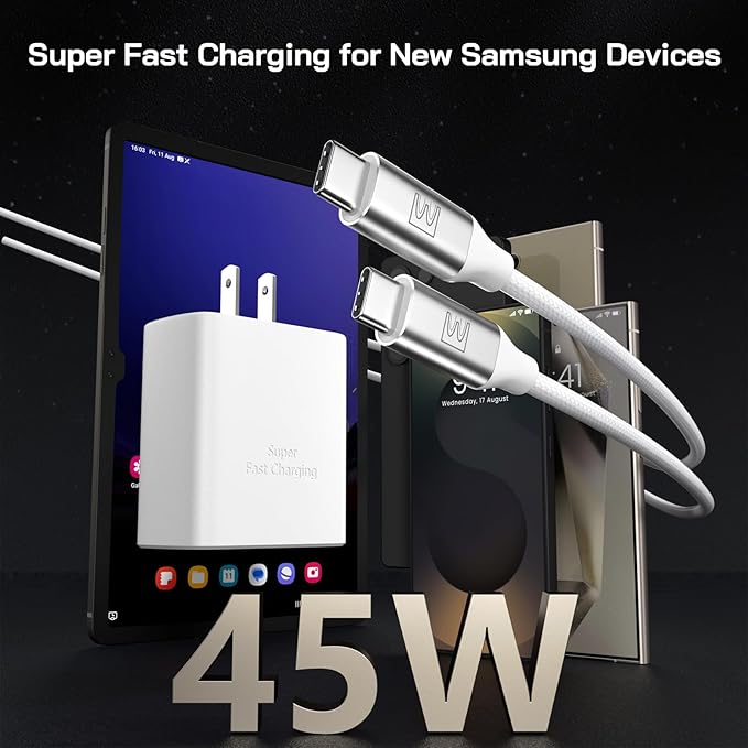 45W Super Fast Charger Type C, 45 Watt USB-C Charger PD/PPS Wall Charging Block - Image 7