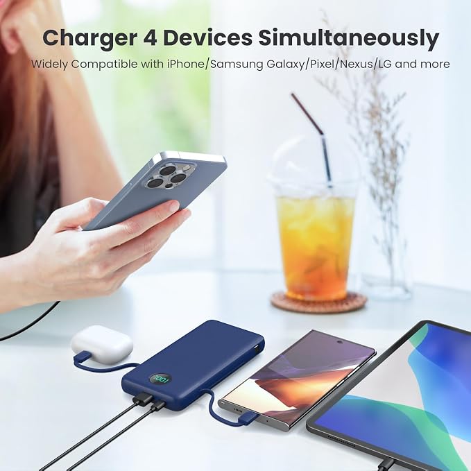 Portable Charger 13800mAh Slim USB C Power Bank - Image 4