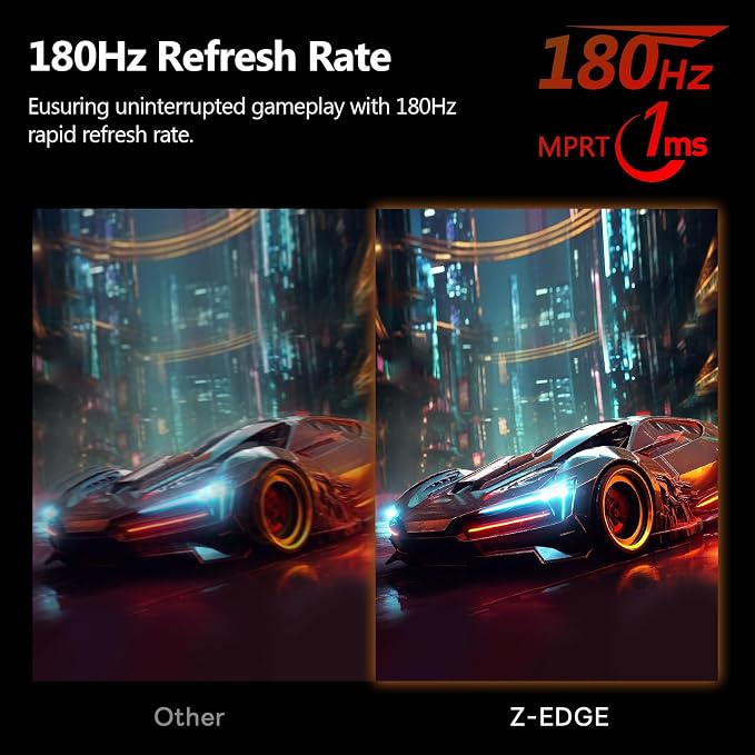 Z-Edge UG24 24-inch Curved Gaming Monitor 180Hz Refresh Rate, 1ms MPRT - Image 3