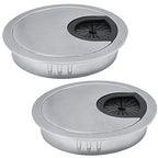 2 Pcs Desk Grommet 3-1/8" / 80 mm, Desk Cord Hole Cover, Cable Grommet Metal by EASYEAH