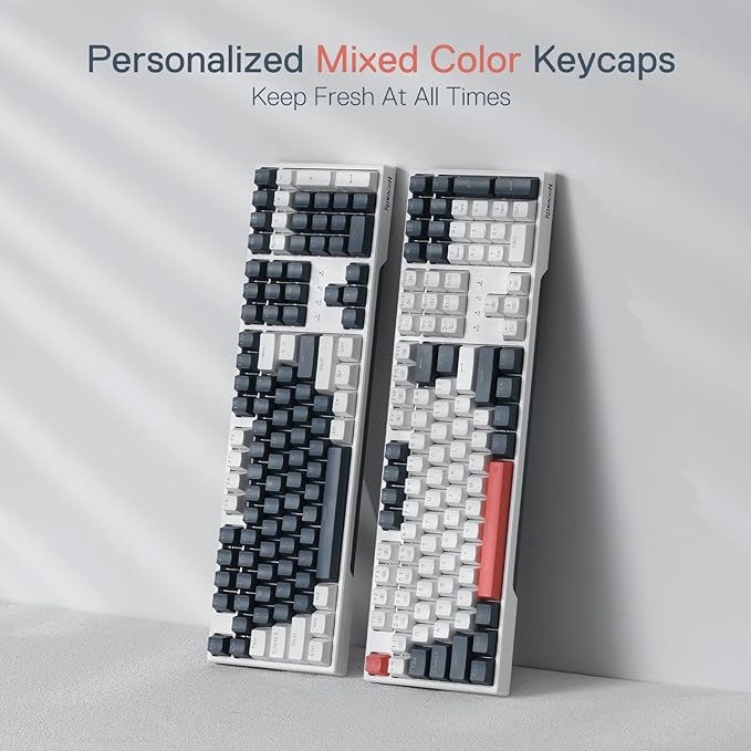 Redragon K668 RGB Gaming Keyboard, 108 Keys Wired Mechanical Keyboard w/Extra 4 - Image 6