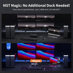 TESmart Quad Monitor HDMI+DP MST KVM Switch 4 Monitors 4 Computers 4K@60Hz - Image 4