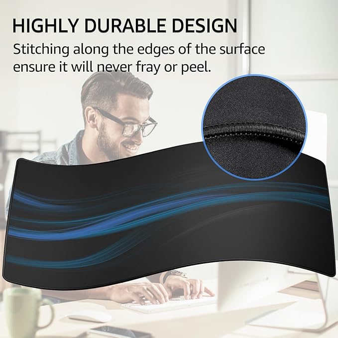 KTRIO Large Gaming Mouse Pad Desk Mat, Superior Micro-Weave Cloth - Image 3