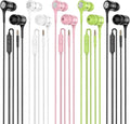 Earbuds Earphones with Microphone, 5 Pack Wired Heavy Bass Headphones, Earphone by LWZCAM