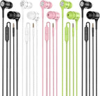 Earbuds Earphones with Microphone, 5 Pack Wired Heavy Bass Headphones, Earphone by LWZCAM