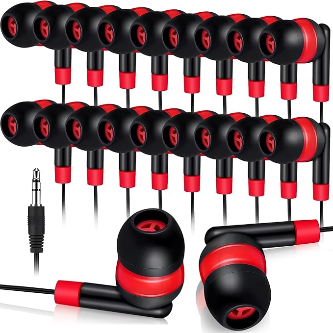 Kanayu 100 Pack Wired Earbuds Bulk by Kanayu