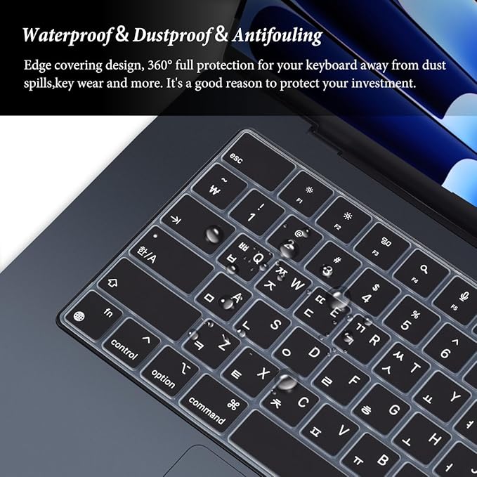 Korean Keyboard Cover for Apple 2025 2024 2023 MacBook Air Laptop - Image 6