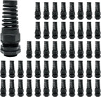 LeMotech 50Pcs NPT 1/2" IP68 Waterproof Cable Gland Flex Spiral Strain Relief by LeMotech