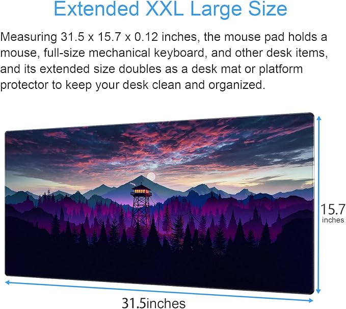 Fantasy Mouse Pad Large Gaming Mousepad Full Desk Computer Pad, 31.5 x 15.7 - Image 2