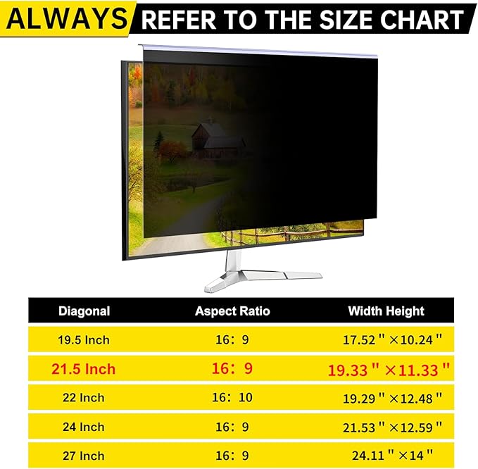 21.5 Inch Computer Privacy Screen - Image 7