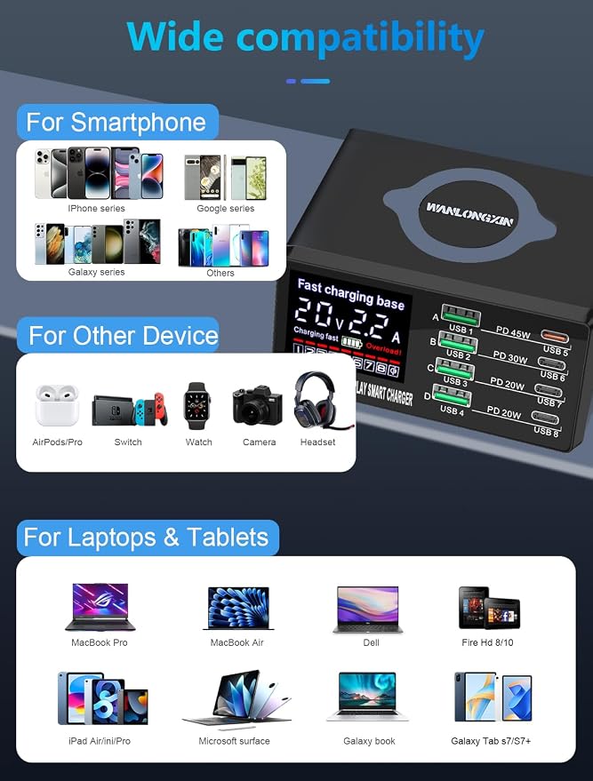 100W 8Port USB Charging Station - Image 3