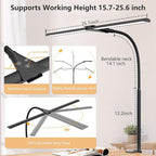 EppieBasic LED Desk lamp, Double Head Architect Desk Lamps - Image 4