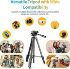 Aureday Phone Tripod Stand, 64” Extendable Cell Phone&Camera Tripod - Image 6