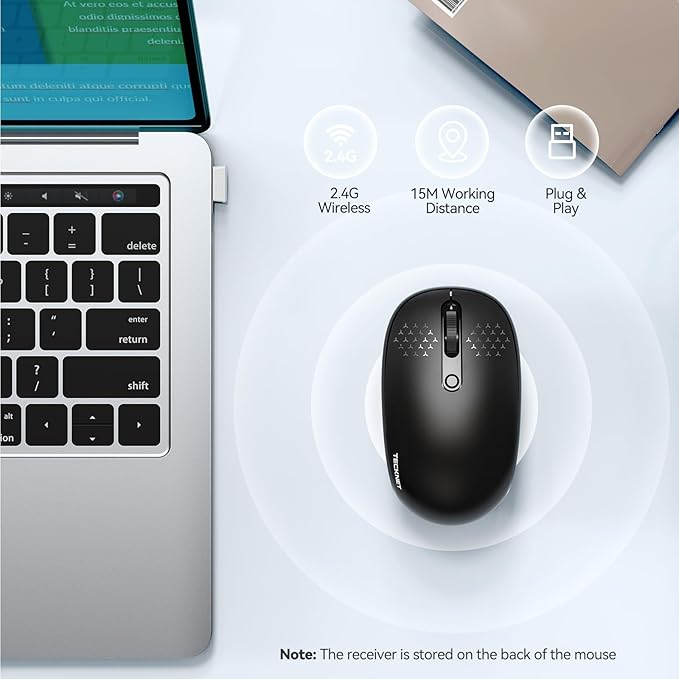 TECKNET Wireless Mouse, 2.4G Quiet Computer Mouse - Image 4