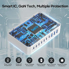 500W Charging Station for Multiple Devices, 10 Ports Charging Blocks for - Image 7