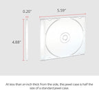 Verbatim CD DVD Blu-Ray Clear Slim Jewel Cases, 5.2 mm – 25 Pack - Image 5