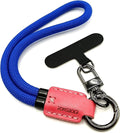 Handmade Cowhide Leather Phone Wrist Strap, Universal Adjustable Key Lanyard by Rongboer