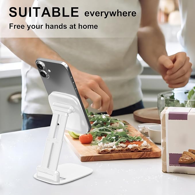 DEERLAMN Cell Phone Stand for Desk, Height Adjustable Cell Phone Holder - Image 7
