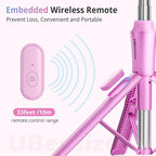 UBeesize Pink 62'' Magnetic Selfie Stick & Phone Tripod - Image 5