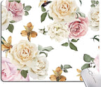 Mouse Pad, Vintage Roses Flower Floral Mouse Pad Rectangle Custom Designs by KUOSGM