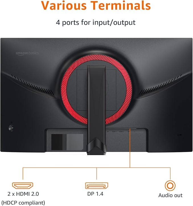 Amazon Basics 27 inch Gaming Monitor, FHD 1080P, VESA Compatible, Adaptive sync - Image 3