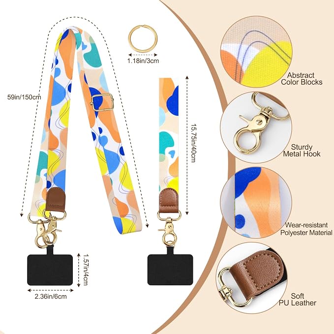 TiMOVO Phone Lanyard Crossbody Wrist Strap, Adjustable Anti-Theft Strap - Image 2