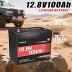 2 Pack 12V 100Ah Mini LiFePO4 Battery, Built-in 100A BMS, 1280Wh Deep Cycle - Image 3