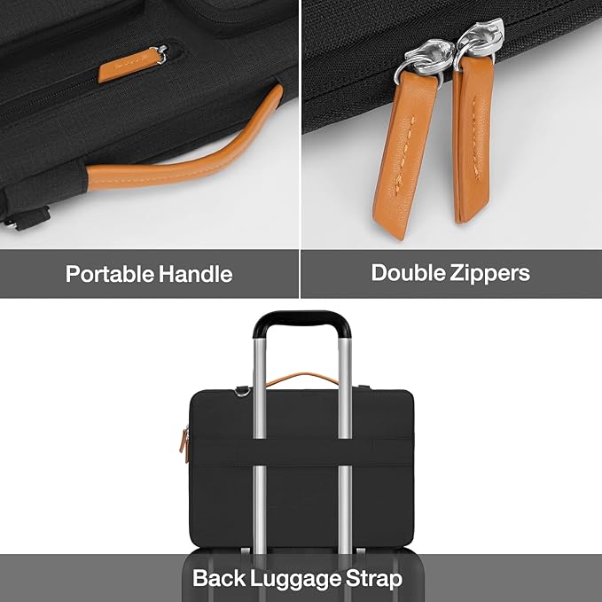 MOSISO 360 Protective Laptop Shoulder Bag, 17-17.3 inch Computer Bag Compatible - Image 4