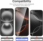 NEW'C 3 Pack Privacy for iPhone 16 Pro Max Screen Protector, Anti-Spy Tempered - Image 2