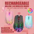 VEGCOO Wireless Gaming Mouse, C30 Silent Click Wireless Rechargeable Gaming - Image 6