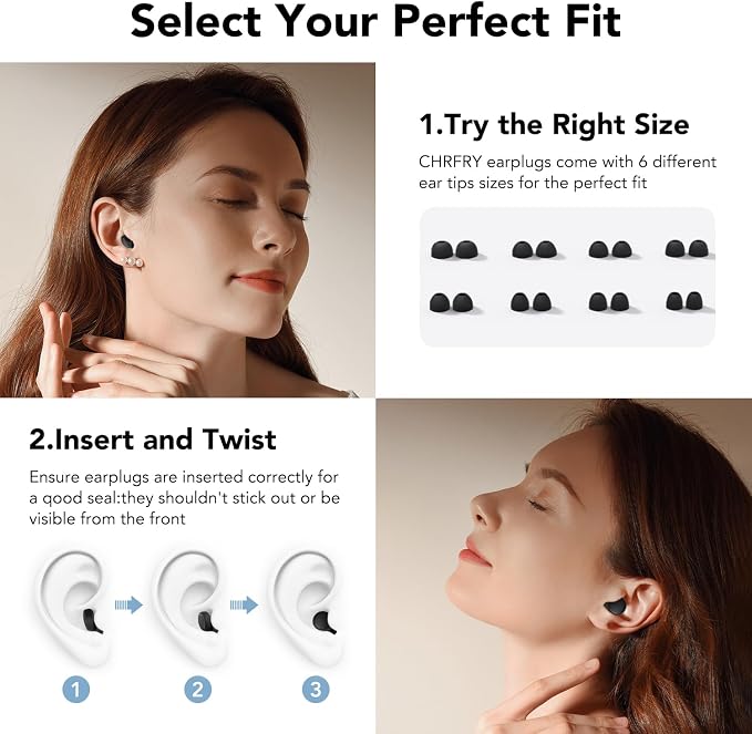 Ear Plugs for Sleeping Noise Cancelling 45dB Concert Earplugs for Noise - Image 5