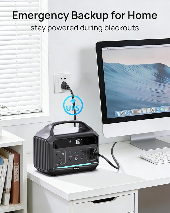 Portable Power Station 500W, 299Wh LiFePO4 Power Bank - Image 5