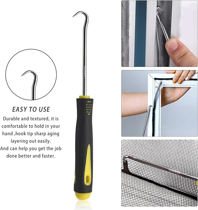 BAYTORY 3Pcs Screen Tool, Window Screen Spline Roller Tool - Image 5