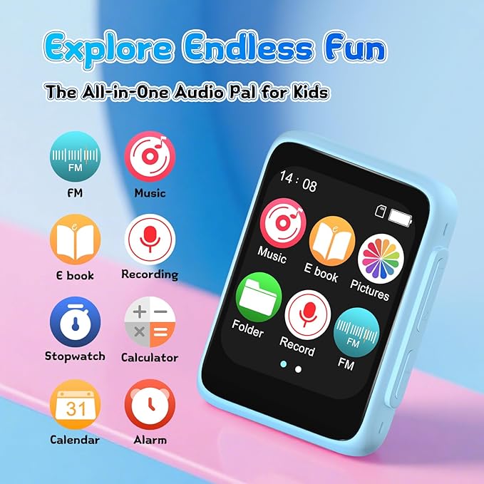 32GB MP3 Player for Kids, Simple & Portable Tiny Travel Music Player Non WiFi - Image 6