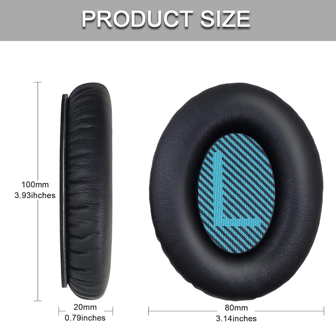 Ear Pads for Bose Quiet Comfort 35 Soft Protein Leather Replacement Earpads Ear - Image 3